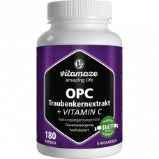 OPC TRAUBENKERNEXTRAKT highly dosed+vitamin C Kaps., 180 pcs