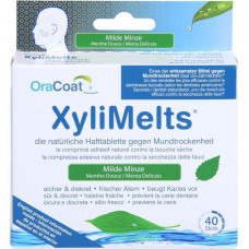 ORACOAT Xylimelt's adhesive tablets mild mint, 40 pcs