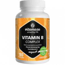 VITAMIN B COMPLEX high doses vegan tablets, 180 pcs