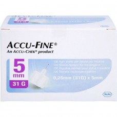 ACCU FINE Sterile needles F.insulinpens 5 mm 31 g, 100 pcs