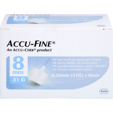 ACCU FINE Sterile needles F.insulinpens 8 mm 31 g, 100 pcs