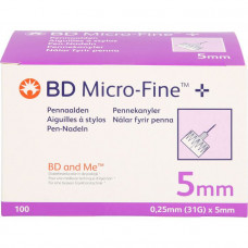 BD MICRO-FINE+ PEN needles 0.25x5 mm, 100 pcs