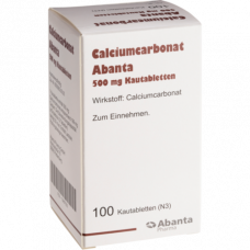 CALCIUMCARBONAT ABANTA 500 mg chewing tablets, 100 pcs