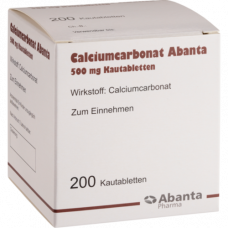 CALCIUMCARBONAT ABANTA 500 mg chewing tablets, 200 pcs