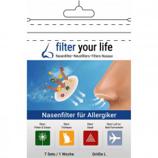 FILTER YOUR LIFE Nasen filter F.Alergiker Gr.L, 7x2 pcs