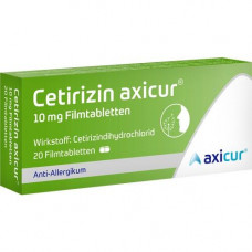 CETIRIZIN Axicur 10 mg film -coated tablets, 20 pcs