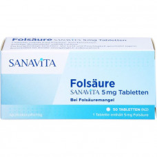 FOLSÄURE SANAVITA 5 mg tablets, 50 pcs