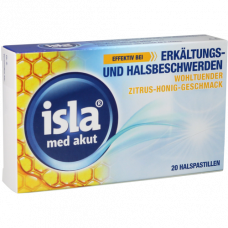 ISLA MED Acute citrus honey pastilla, 20 pcs