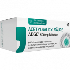 ACETYLSALICYLSÄURE ADGC 500 mg tablets, 100 pcs