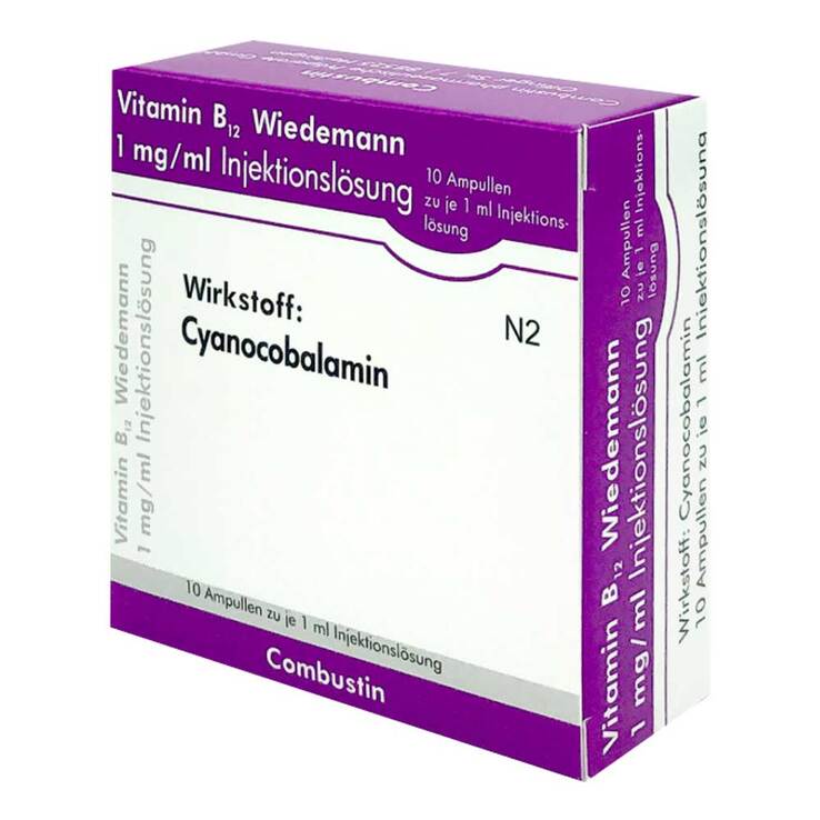 Delivery service from Germany - VITAMIN B12 WIEDEMANN 1 mg/ml injection  solution amp., 10 pcs