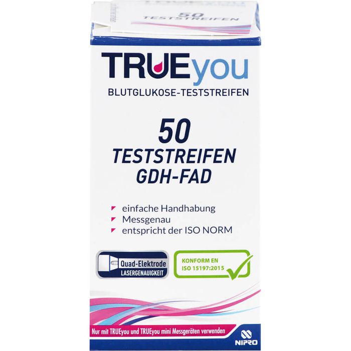 Delivery service from Germany TRUEYOU Blood glucose test strips, 50 pcs