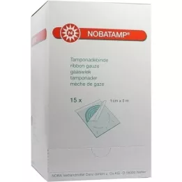 NOBATAMP-Wiązanie tamponady sterylizacji 1 cmx5 M, 15 szt