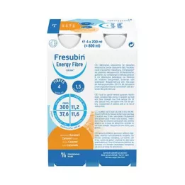 FRESUBIN ENERGY Fibre DRINK Caramel Drinking Bottle, 4X200 ml