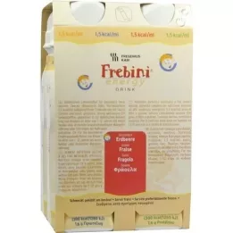 FREBINI Energy drink strawberry drinking bottle, 4x200 ml