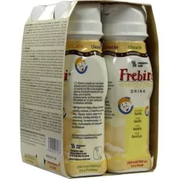 FREBINI Energy fibre drink vanilla drinking bottle, 4x200 ml