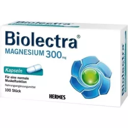 BIOLECTRA Κάψουλες μαγνησίου 300 mg, 100 τεμάχια