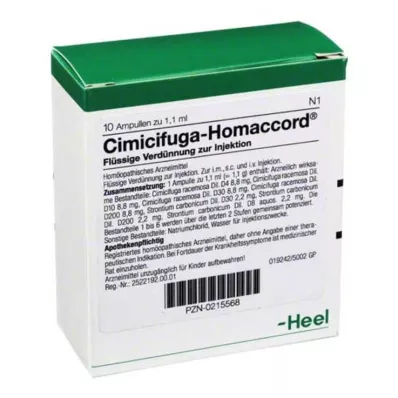 CIMICIFUGA HOMACCORD ampoules, 10 pcs CIMICIFUGA HOMACCORD ampoules, 10 pcs
