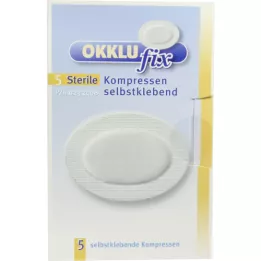 OKKLUFIX Eye compresses sterile self -adhesive, 5 pcs