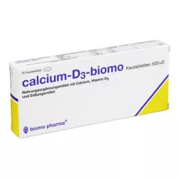 CALCIUM-D3-biomo chewable tablets 500+D, 20 pcs