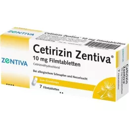 CETIRIZIN Zentiva 10 mg film -coated tablets, 7 pcs