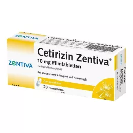 CETIRIZIN Zentiva 10 mg film-coated tablets, 20 pcs