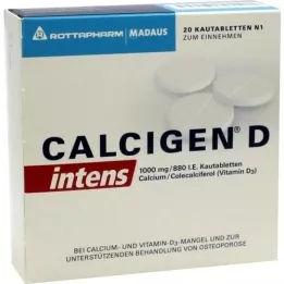 CALCIGEN D intens 1000 mg/880 I.E. Kautabletten, 20 St