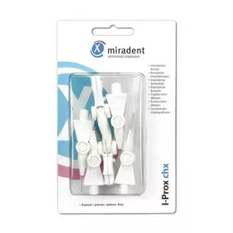 MIRADENT Interdental brush I-Prox CHX Fine Weiß, 6 pcs