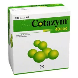 COTAZYM 40,000 pellet gastric -resistant capsules, 200 pcs