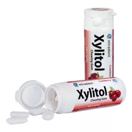 MIRADENT Xylitol Chewing Gum Cranberry, 30 pcs