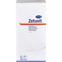 ZETUVIT Suction compresses sterile 10x20 cm, 25 pcs