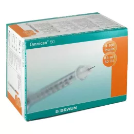 OMNICAN Insulin syringe 0.5 ml U100 with channel 0.30x12 mm e., 100x1 pcs