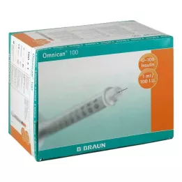 OMNICAN Insulin syringe 1 ml U100 with channel 0.30x12 mm, 100x1 pcs