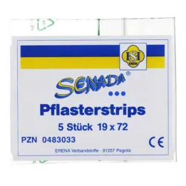 Senada plaster strips 19x72 mm, 5 pcs