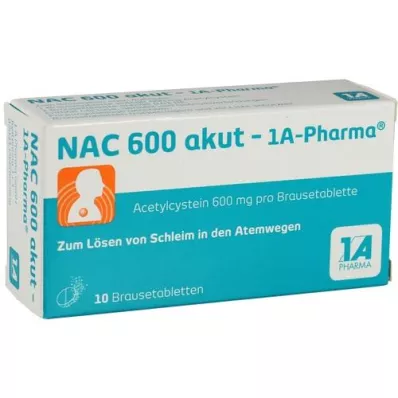 NAC 600 Akut-1a Pharma effervescent tablets, 10 pcs