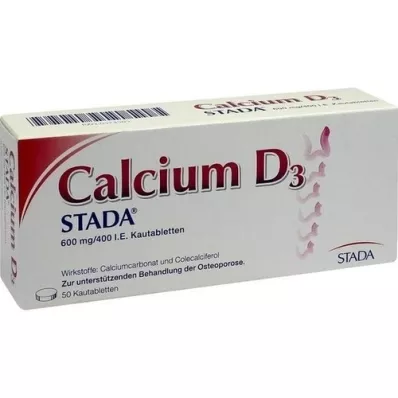 CALCIUM D3 STADA 600 mg/400 I.E. chewing tablets, 50 pcs