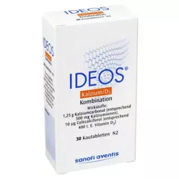 IDEOS 500 mg/400 IU chewable tablets, 30 pcs