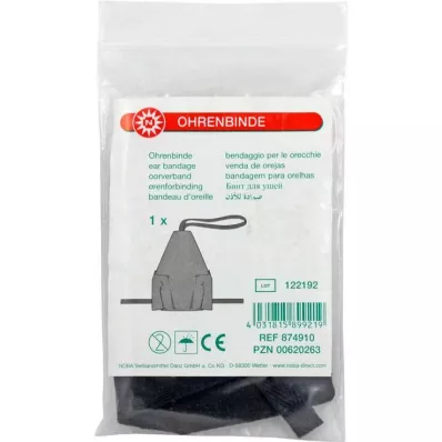 OHRENBINDE medium black, 1 piece OHRENBINDE medium black, 1 piece