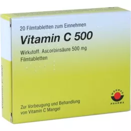 VITAMIN C 500 Tabletas recubiertas de película, 20 pz