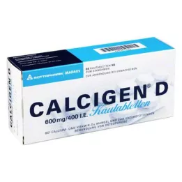 CALCIGEN D 600 mg/400 IU chewable tablets, 50 pcs