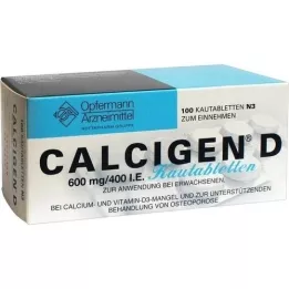 CALCIGEN D 600 mg/400 I.E. chewing tablets, 100 pcs