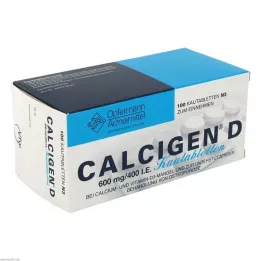 CALCIGEN D 600 mg/400 IU chewable tablets, 100 pcs