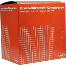 Sterile non-woven swabs, 10x10 cm, 4-ply, 25 x 2 pcs
