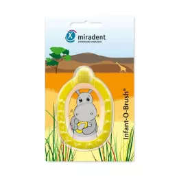 Miradent Kids Leren Tandenborstel Zuigeling O Borstel geel, 1 st