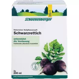 SCHWARZRETTICH Schoenenberger medicinal plant juices, 3X200 ml