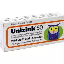 UNIZINK 50 magensaftresistente Tabletten, 20 St