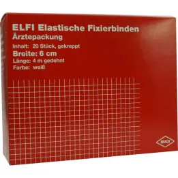 Dracoelfi elastic fixing bandage 6cmx4m creped, 20 pcs