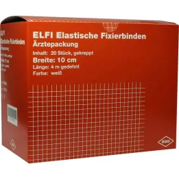 Dracoelfi elastic fixing bandage 10cmx4m creped, 20 pcs