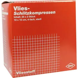 Slit compresses fleece 10x1, 25x2 pieces
