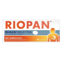 RIOPAN Stomach Tablets Chewable Tablets, 50 pcs