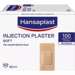HANSAPLAST Soft Injektionspflaster Strips 19x40 mm, 100 St